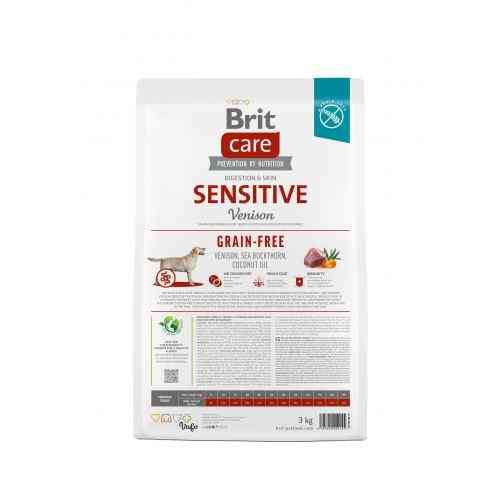 Корм сухой Brit Care Dog Grain-free Sensitive для собак с чувствительным пищеварением и пищевой непереносимостью беззерновой из оленей Киев
