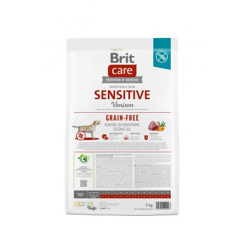 Корм сухой Brit Care Dog Grain-free Sensitive для собак с чувствительным пищеварением и пищевой непереносимостью беззерновой из оленей Киев - изображение 5