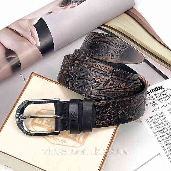 Женский кожаный ремень Leather Collection (7804) brown Киев