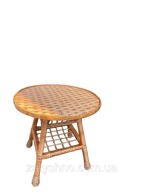 Столи з лози круглий журнальний Київ - фото 3