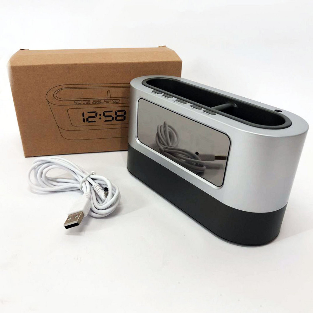 Настільний електронний годинник з великими цифрами 038, Годинник світлодіодний настільний хороші RX-61 Київ - фото 1