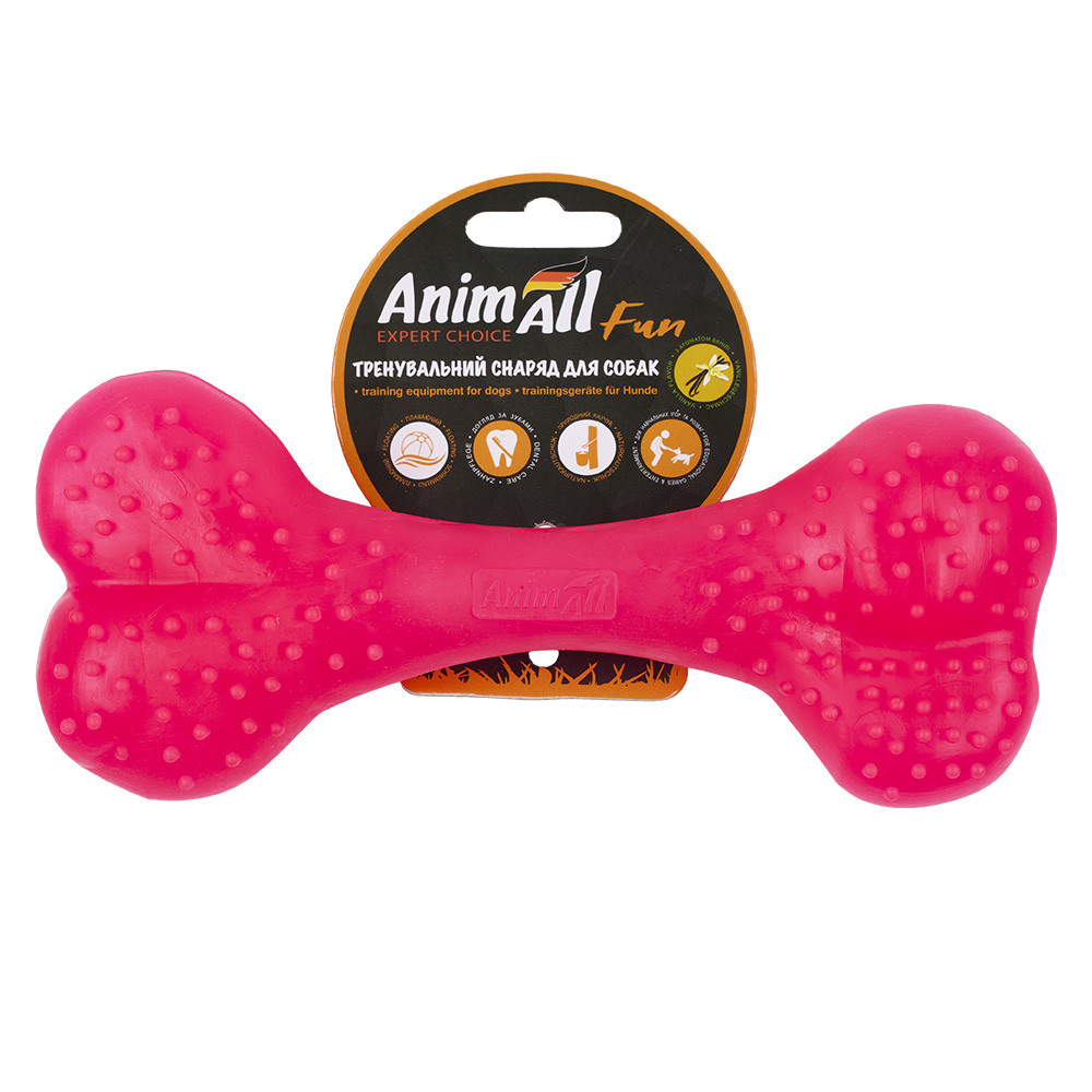 Іграшка AnimAll Fun кістка для собак, коралова, 25 см Київ - фото 1