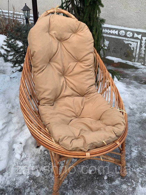Кресло плетенное  большое с накидкой Киев - изображение 5