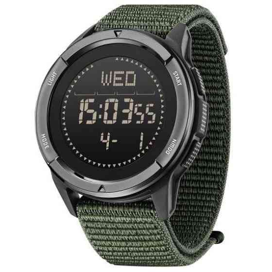 Годинник чоловічий водостійкий тактичний North Edge Alps Stainless Black з компасом (2 ремінці) Вінниця