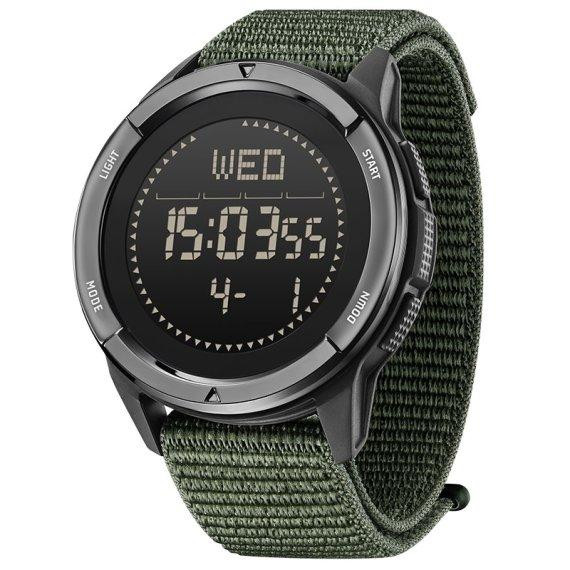 Годинник чоловічий водостійкий тактичний North Edge Alps Stainless Black з компасом (2 ремінці) Вінниця - фото 3
