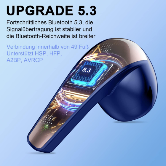 Уцінка: Бездротові вакуумні навушники Q13 з Bluetooth 5.2, стильним LED-дисплеєм, захистом IP7 та глибоким шумопоглинанням для вас Київ
