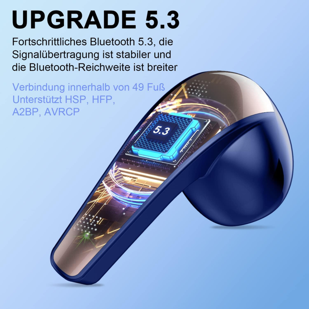 Уцінка: Бездротові вакуумні навушники Q13 з Bluetooth 5.2, стильним LED-дисплеєм, захистом IP7 та глибоким шумопоглинанням для вас Київ - фото 3