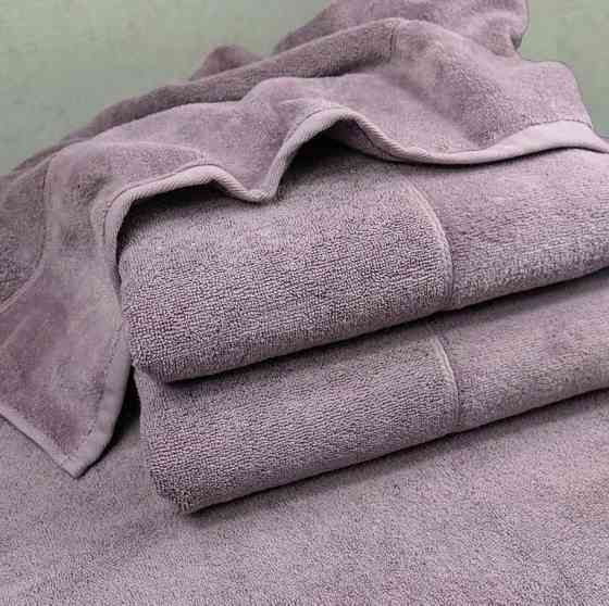 Банное полотенце махра/велюр GM Textile 70x140см Премиум качества Milado 550г/м2 (Виноградный) Сумы