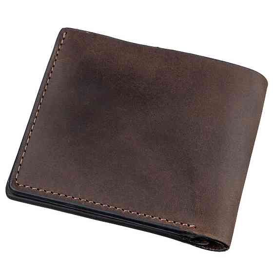 Классическое портмоне унисекс на магните GRANDE PELLE 11208 Коричневое Киев