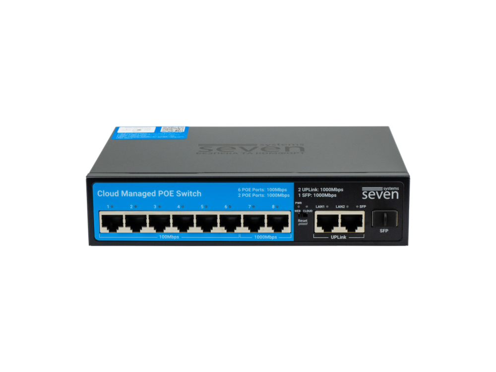 Облачно управляемый 11-портовый PoE-коммутатор SEVEN PS308G Киев - изображение 9