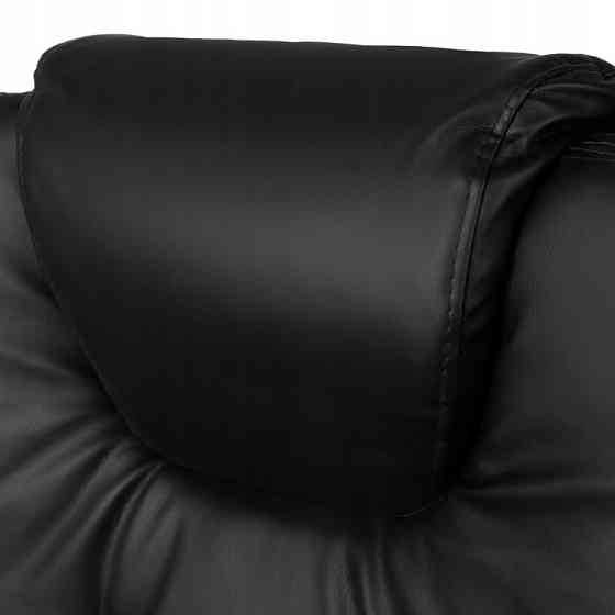 Офисное кресло с подставкой для ног из экокожи до 130 кг Malatec (26195) Black Нововолынск