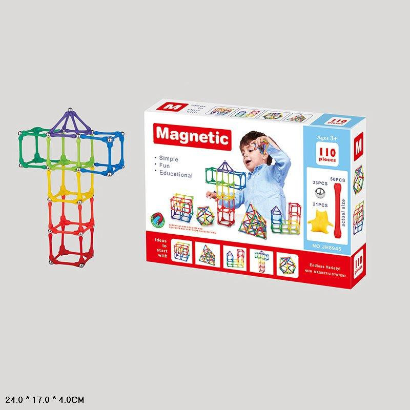Магнитный конструктор  JH8945(96шт/3)110дет., в кор. 24*17*4см, шт Київ - фото 1