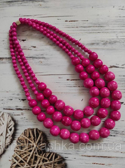 Намисто дерев'яне червоне Кривий Ріг - фото 4