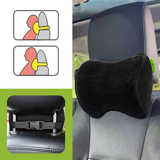 Автомобільний підголівник Comfort Trip AMF 001-2 250x200x100 чорний (велюр) Дніпро