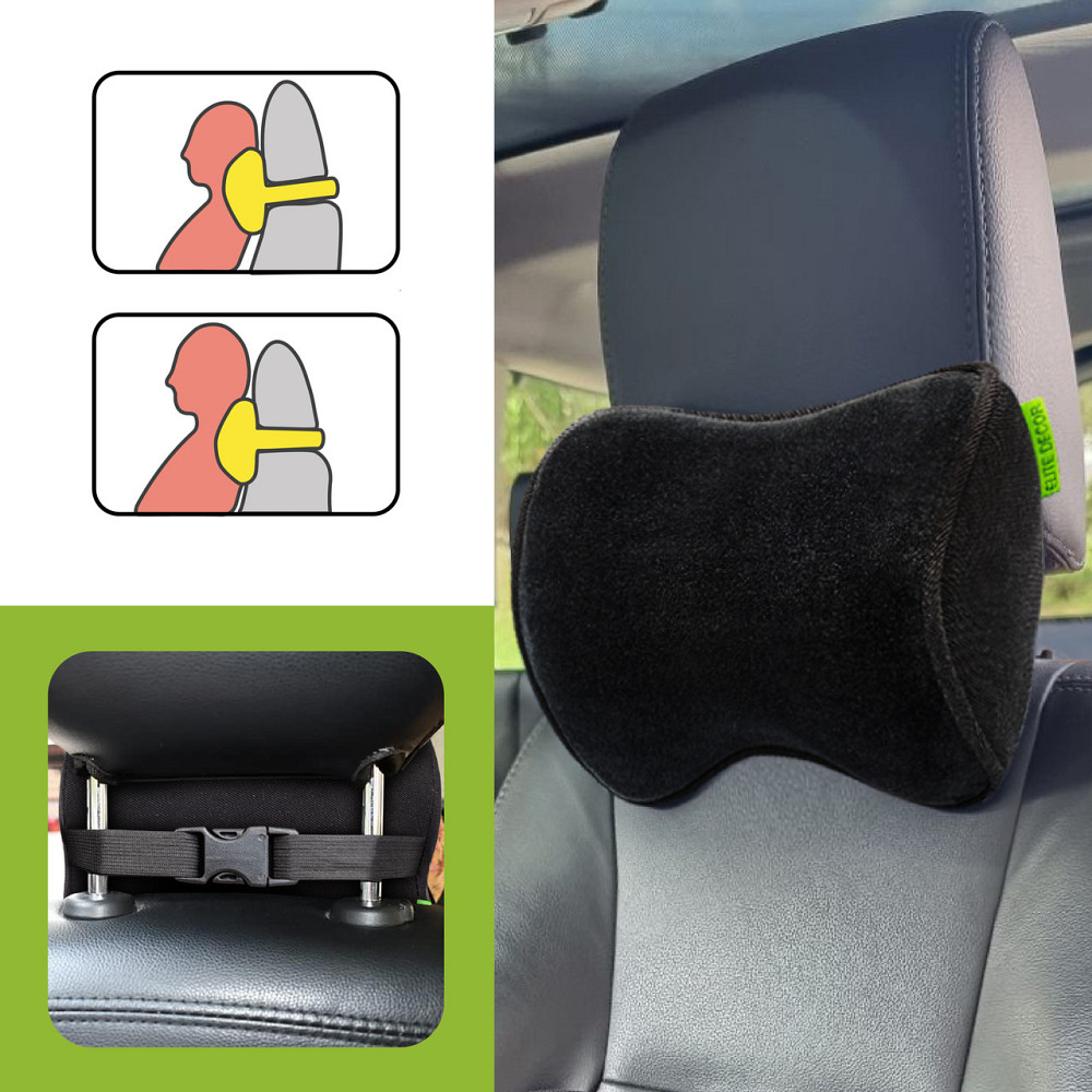 Автомобільний підголівник Comfort Trip AMF 001-2 250x200x100 чорний (велюр) Дніпро - фото 5