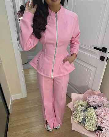 Женский стильный повседневный костюм двойка турская петля Розовый, 46/48 Одесса