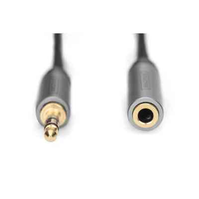 Кабель мультимедійний 3.5mm M to 3.5mm F 3.0m Digitus (DB-510210-030-S) Вінниця