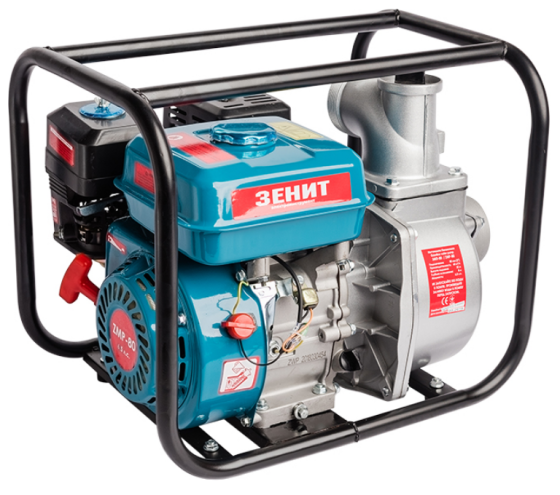 Мотопомпа бензинова 6,5 к/с 25 м 60 м3/рік 4-тактний Зеніт ЗМП-80 Tekhmann Житомир