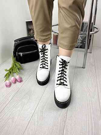 Черевики жіночі M.KRAFT білі натуральна шкіра висота 15 см розмір 37 (3128) Коломыя