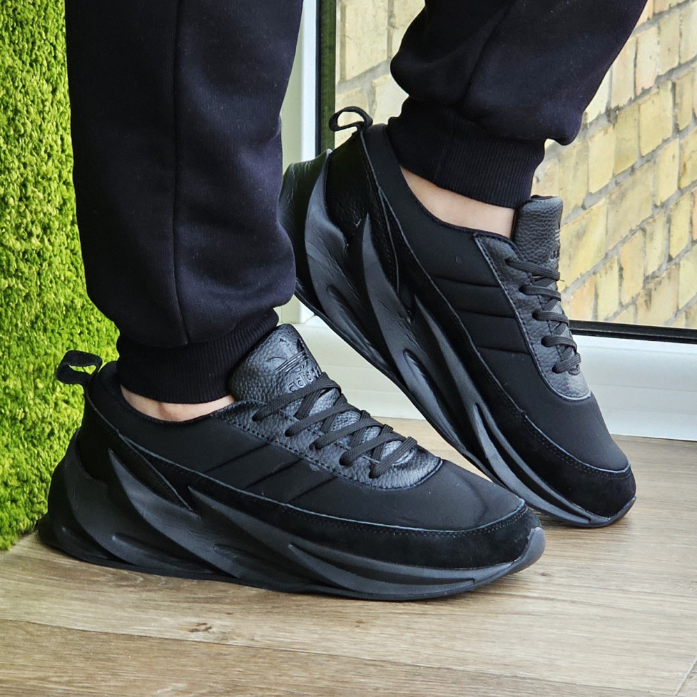 Термо Кроссовки Adidas $harks Мужские Адидас Акулы Черные Еврозима (размеры:41,42,43,44,45) Видео Обзор - 34-3 Днепр - изображение 6