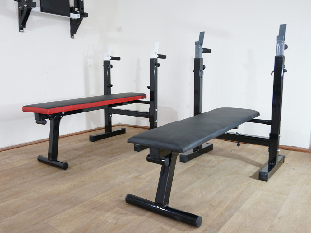 Скамья для жима горизонтальная Стойки, скамьи для жима и приседаний складная Киев - изображение 4