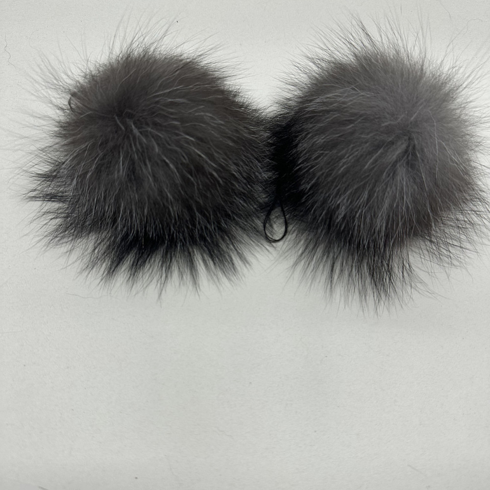 Помпоны из натурального меха блюфрост Чорный Харьков - изображение 4