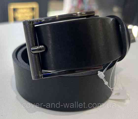 Дитячий/підлітковий ремінь із натуральної шкіри в чорному кольорі PS Leather Київ