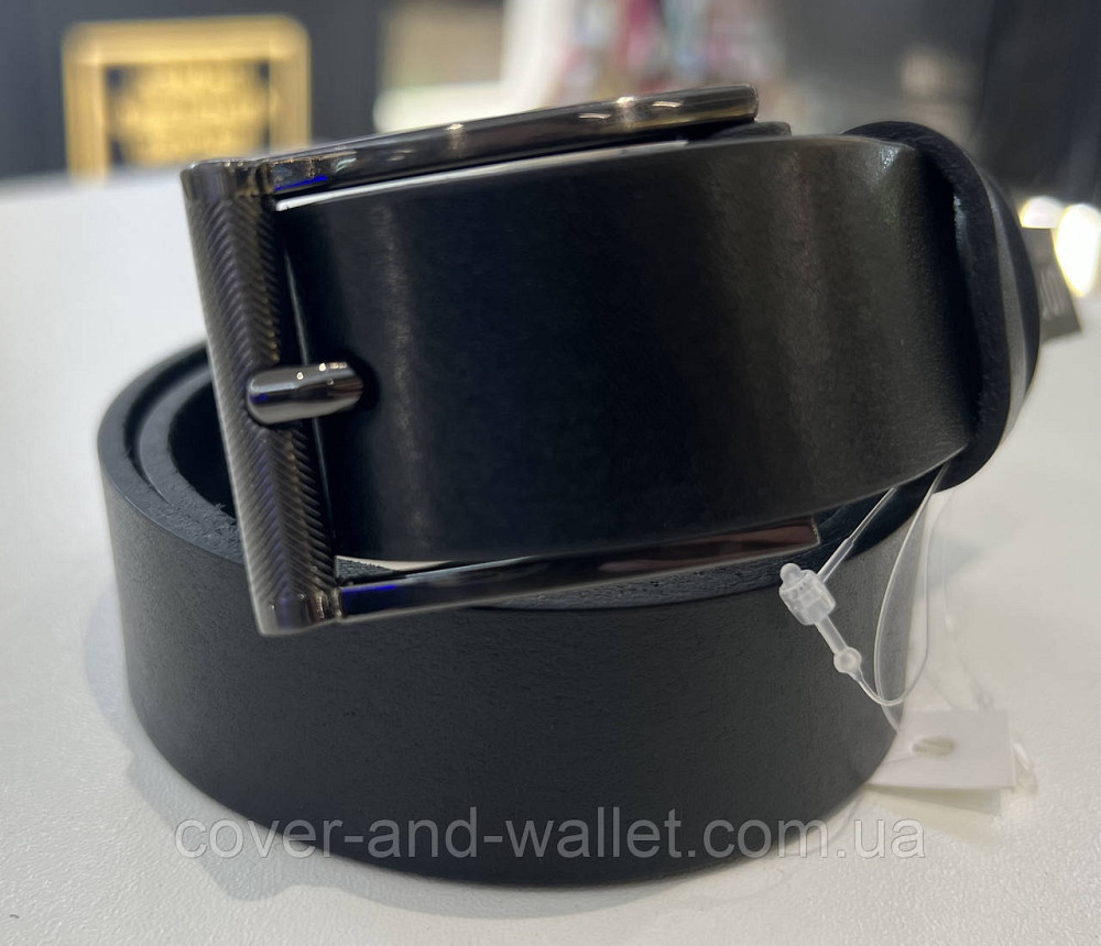 Дитячий/підлітковий ремінь із натуральної шкіри в чорному кольорі PS Leather Київ - фото 2