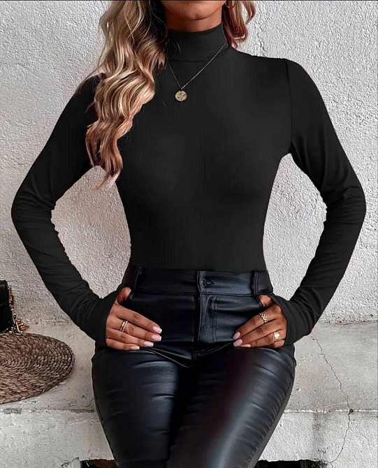 Женский утепленный базовый боди турецкое микромасло с начесом 46 Одесса - изображение 3