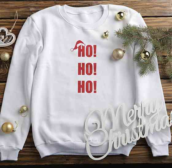 Женский\Мужской Новогодний Свитшот - Ho Ho Ho Черновцы