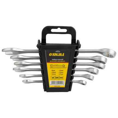 Ключ Sigma набір рожково-накидних 6шт 8-17мм CrV satine (6010101) Вінниця