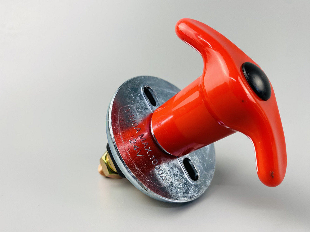 Вимикач маси універсальний, механічний 12/24В (червона мідь) 100A Мукачево - фото 2