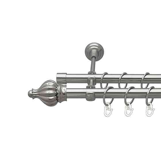 Карниз Orvit Таджа металевий дворядний відкритий Нержавіюча Сталь 19\19 мм 160 см (00-00016094) Львов