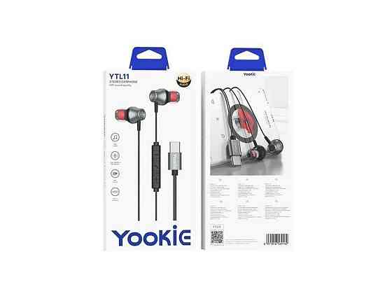 Навушники Hands Free Type-C YTL11 чорні ТМ YOOKIE Київ