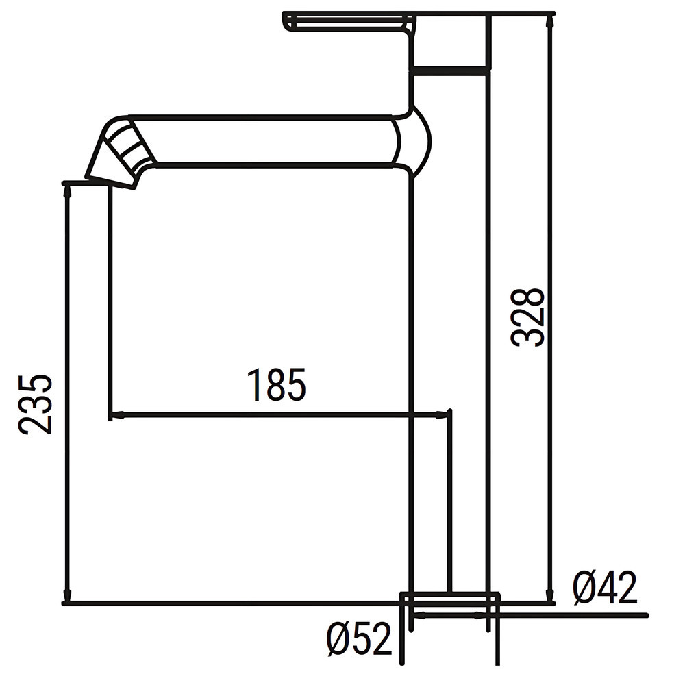 Змішувач для умивальника високий Koer KB-11029-05 Колір чорний (KR5488) ( 25627 ) Харків - фото 9