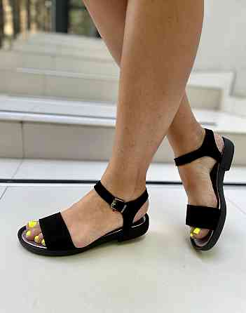 LaDi Босоніжки жіночі LaDi Ника чорні (літо, замша натуральна) (3386) Коломыя