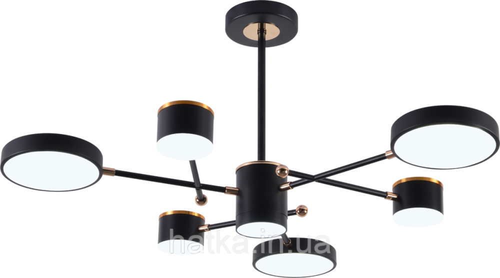 Люстра світлодіодна акрилова Sirius B X13287/6 BK+FGD Київ - фото 5