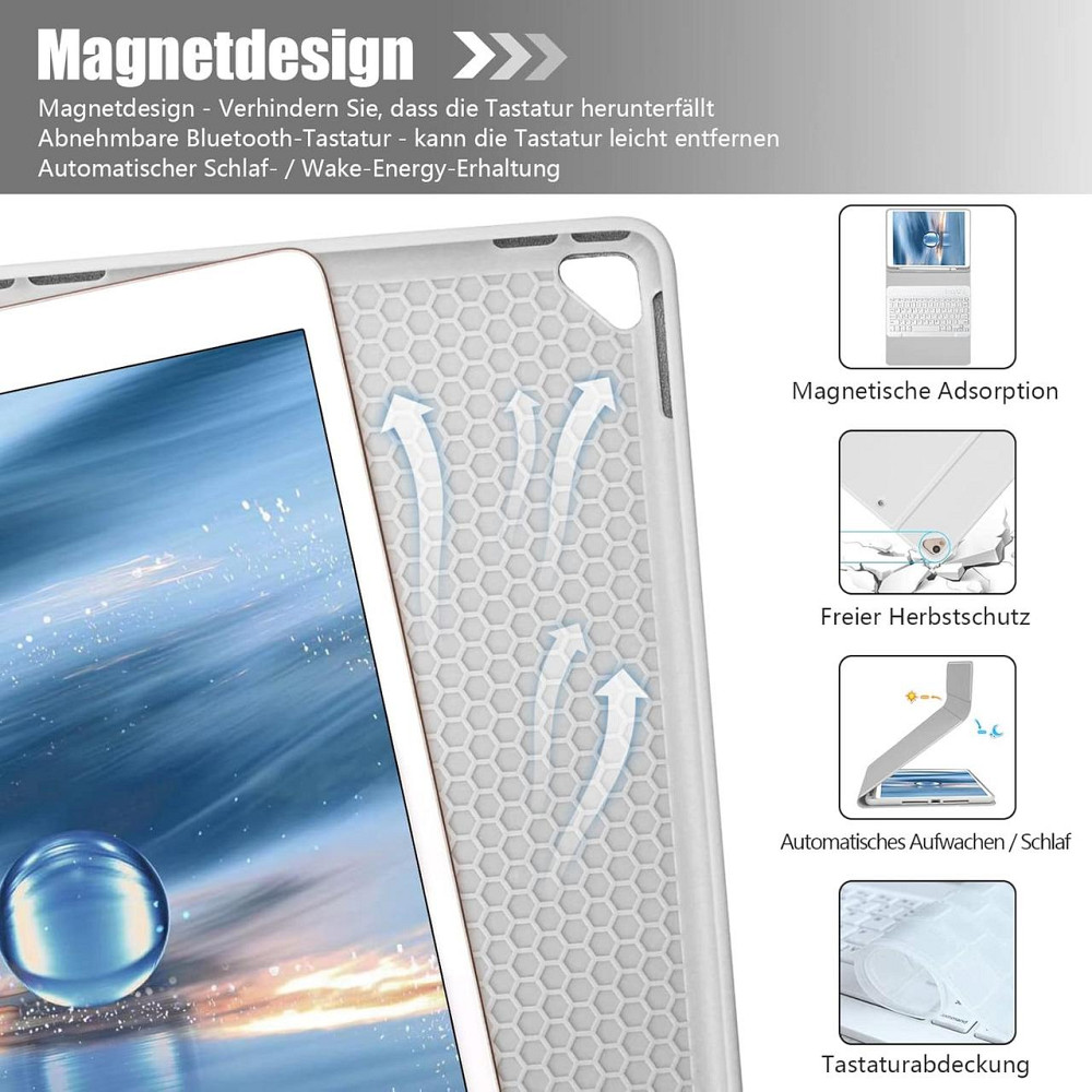 Захисний чохол з Bluetooth клавіатурою для iPad 10.2 (2019/20/21)/pro10.5(2017)/Air 3 10.5 Дніпро - фото 8