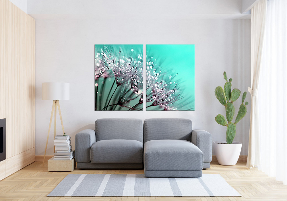 Модульная картина в гостиную / спальню Краплі води на квітці TLV-2_008 120х170  см Киев - изображение 3