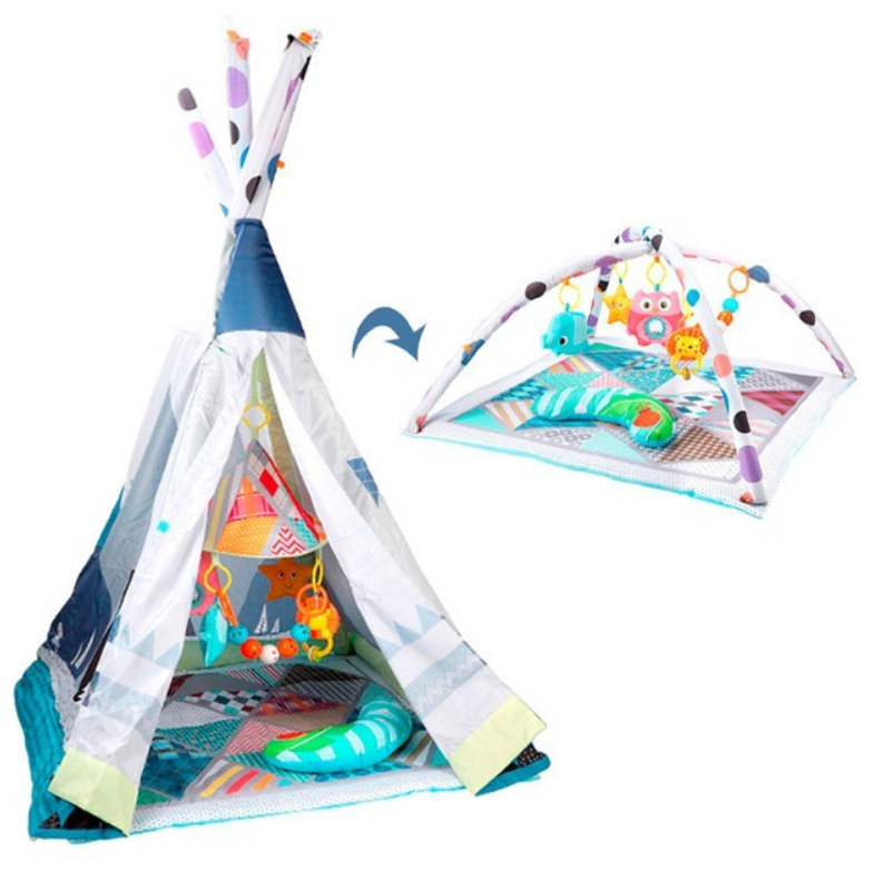 Килимок-вігвам для дітей 2в1 з підвісками Синій (JL634-1D) Чернигов - изображение 1