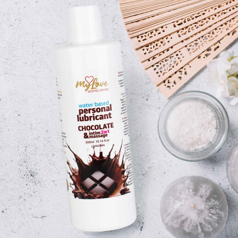 2в1 лубрикант та масажний гель - MyLove Aroma Series Intim&Massage Chocolate, 300 мл Sex Aura Київ - фото 3