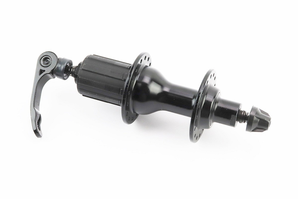 Втулка задня ROAD алюмінієва 14Gx32H під касету 8-11зв, V-brake, 2 пром-підшипники 6200 2RS, кріпл. ексцентрик, чорна FB-A285В Київ - фото 2