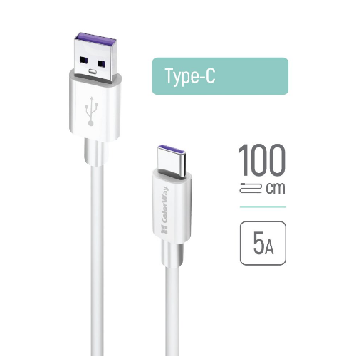 Кабель USB Type-C ColorWay CW-CBUC019-WH 5,0А 1м білий Житомир