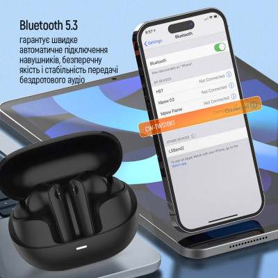 Навушники ColorWay Slim TWS-1 Earbuds Long Life Black (CW-TWS1BK1) Вінниця - фото 7