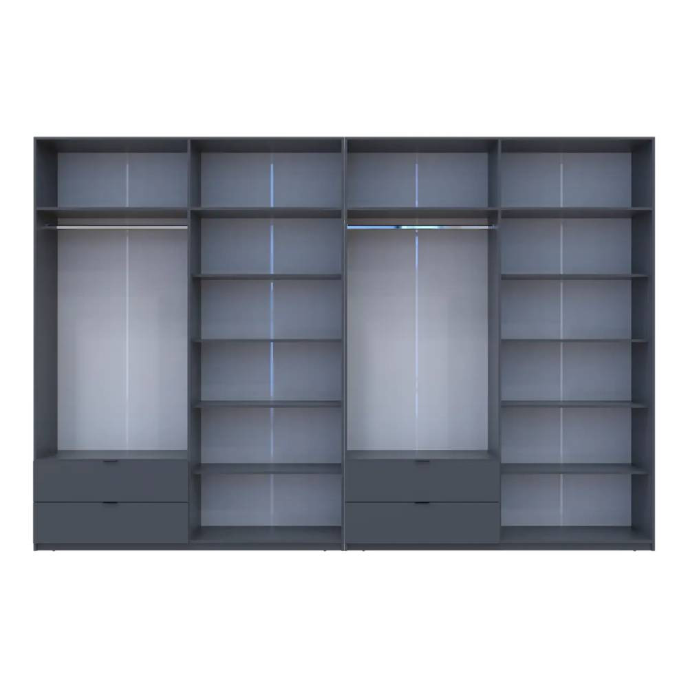 Шкаф для одежды Doros Лукас Графит 4+4 ДСП 360х50х240 DRS-011702 (42005145) Днепр - изображение 5