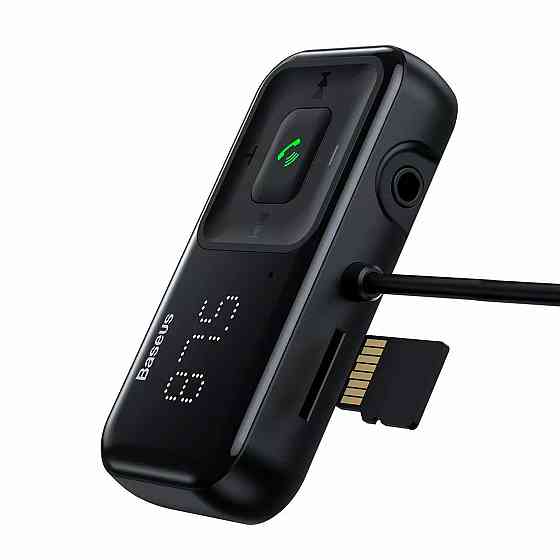 FM трансмітер модулятор Baseus S-16 Bluetooth FM Launcher 2 USB CCTM-E01 (Чорний) Николаев
