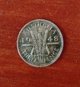 Австралия 3 пенса 1948 Серебро Полтава - изображение 1