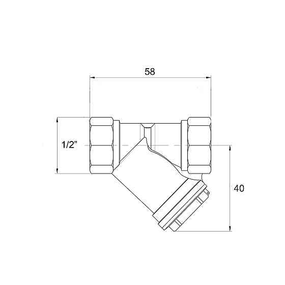 Фильтр косой Icma №50 грубой очистки 1/2