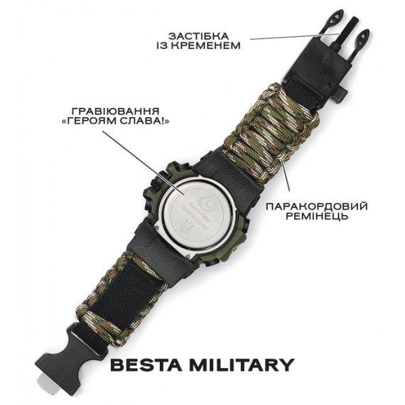 Чоловічий наручний годинник Besta Military з компасом (Камуфляж) Вінниця - фото 8