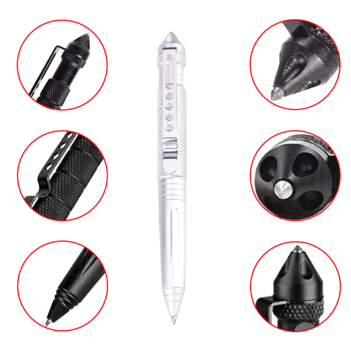 Ручка Тактична зі склобоєм Laix B2 Tactical Pen / алюміній Срібло Дніпро - фото 1